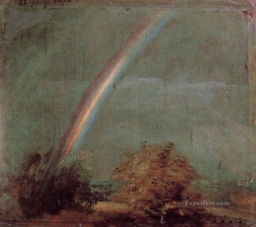 Landscape with a Double Rainbow Romantic John Constable Oil Paintings
